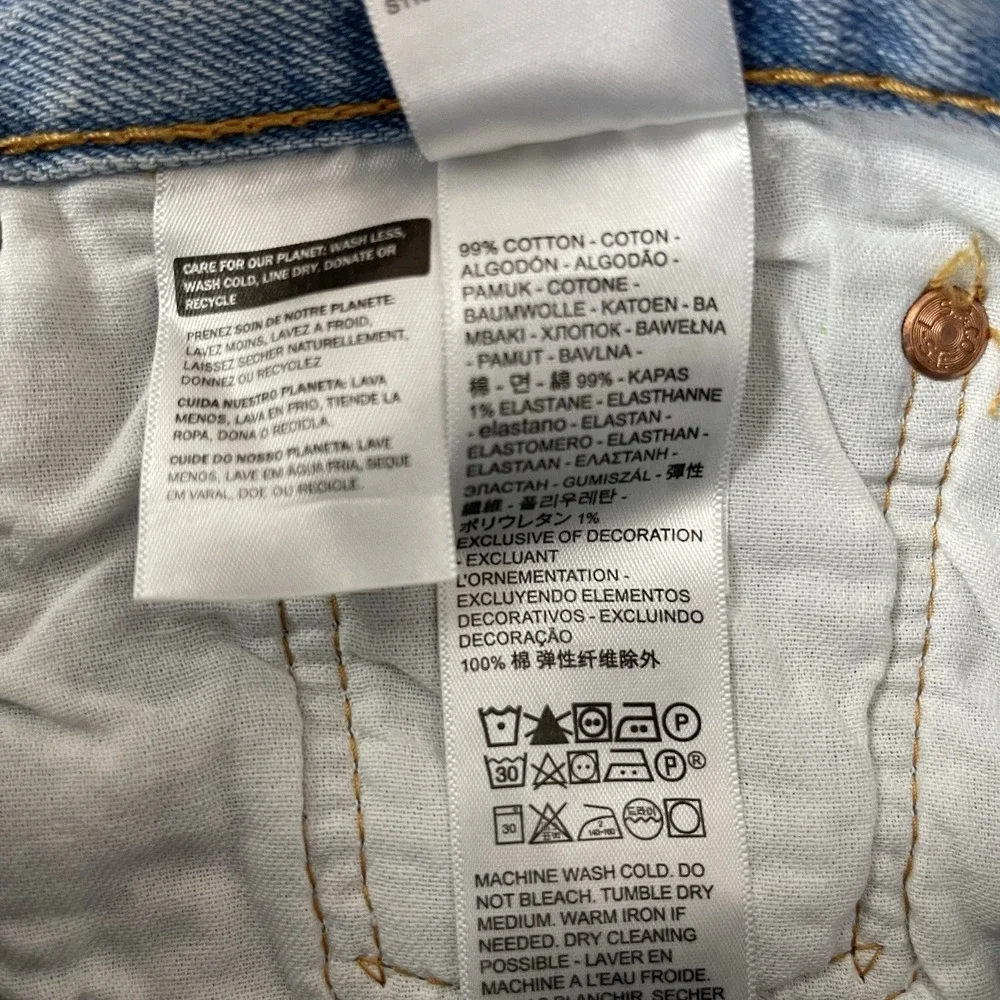 Levis 501 Jeans Mens 29x34 Blue Original Fit Straight Denim Casual 90s Cowboy